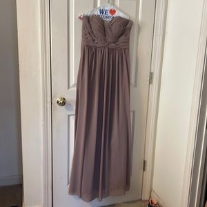 Tan Strapless Bridesmaid dress
